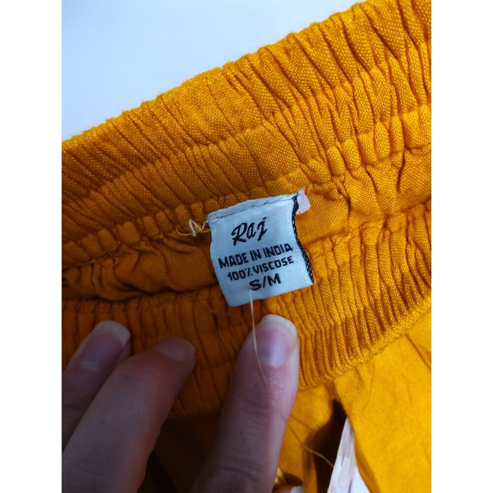 Raj Made in India long skirt sz S Orange embroidered romantic flowy boho flowy - Picture 4 of 10